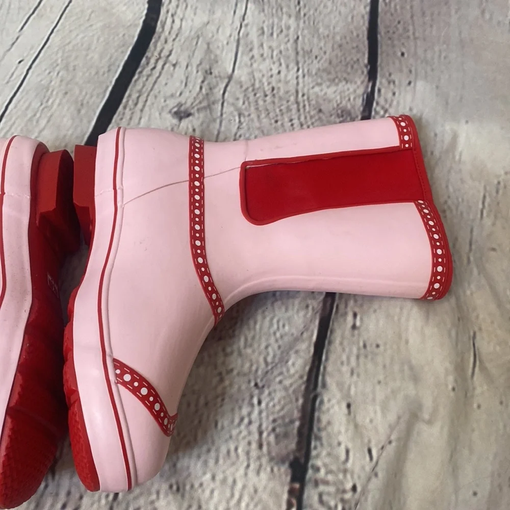 The Original Muck Boot Company Pink Red Rain Boots Girl’s Size 3 Size 4